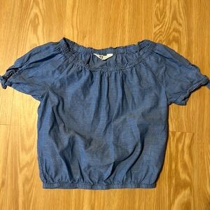 H&M Chambray Crop Top, size 11-12